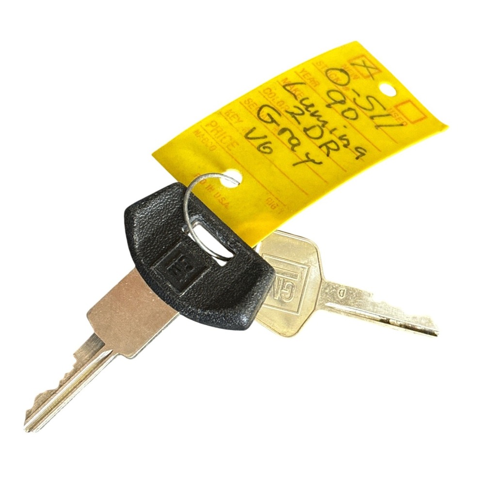 Vintage 1990 GM Lumina Ignition and Door Keys Original General Motors Set